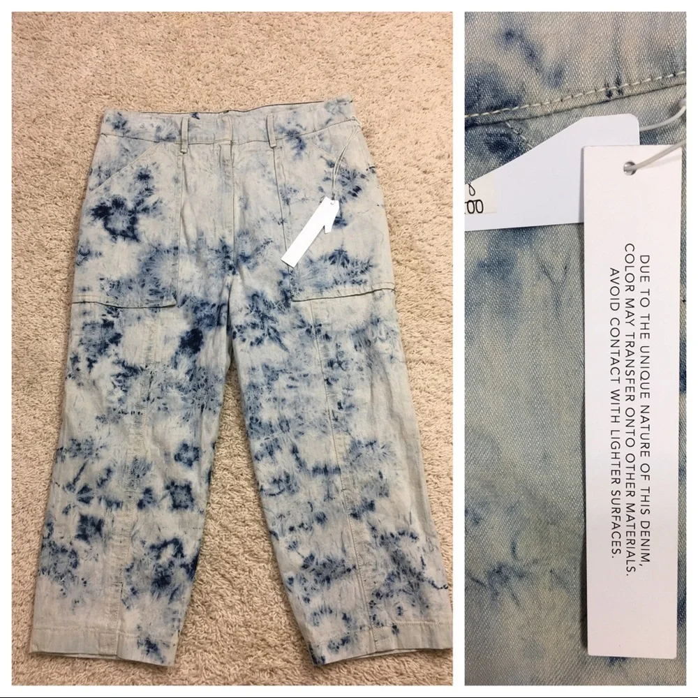 NWT Victor Alfaro Shibori-Dyed Japanese Cargo